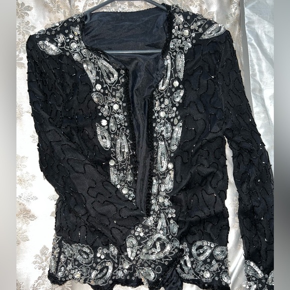 Vintage short bedazzled jacket - Picture 2 of 7